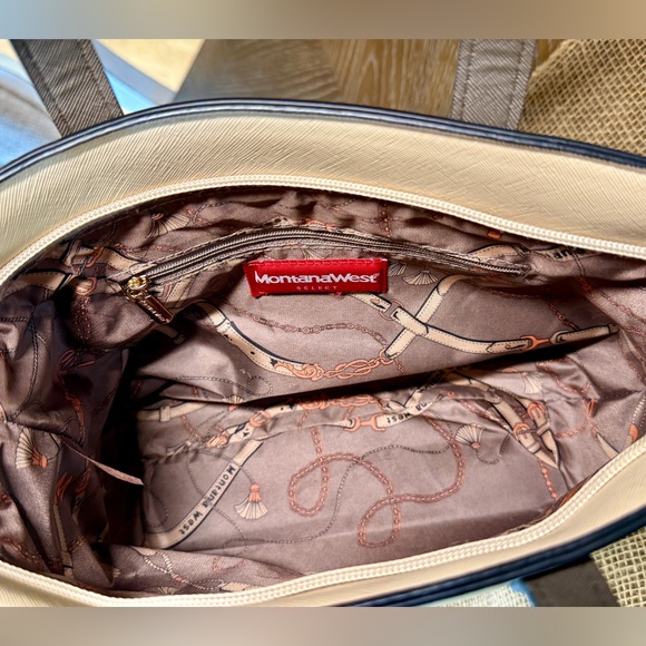 Montana West Cream and Brown Women's Bag - Picture 5 of 10
